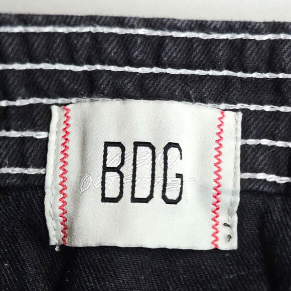 BDG Urban Outfitters Black Zippered Moto Jeans Size 24 - Picture 3 of 7